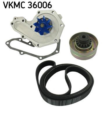 Bomba de agua + kit de correa poli V (Bomba de agua + kit correas de accesorios) SKF ref. VKMC 36006